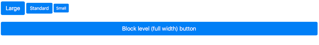 Various button sizes