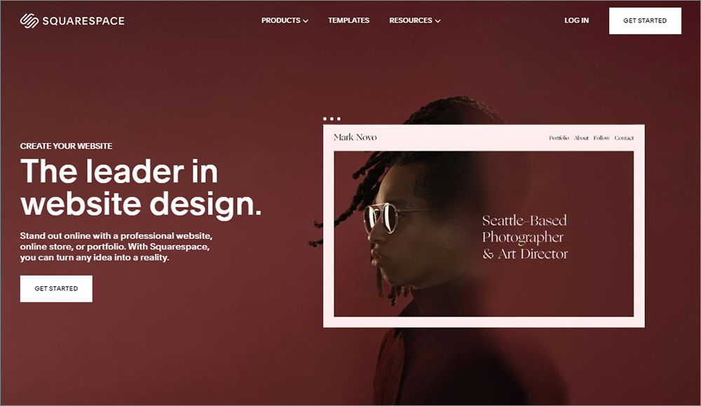 Squarespace homepage